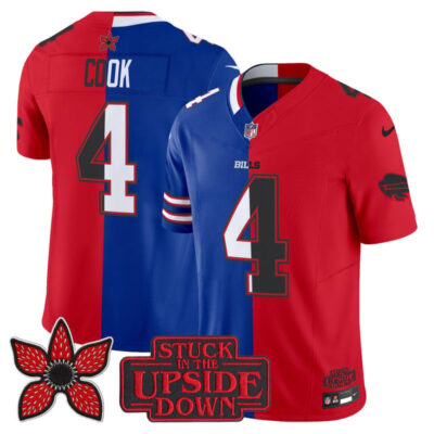 Buffalo Bills 'Upside Down Edition' Vapor Limited Jersey - Royal-Red / James Cook III