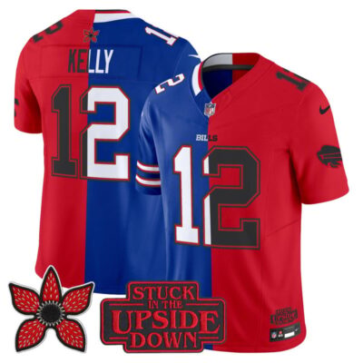 Buffalo Bills 'Upside Down Edition' Vapor Limited Jersey - Royal-Red / Jim Kelly
