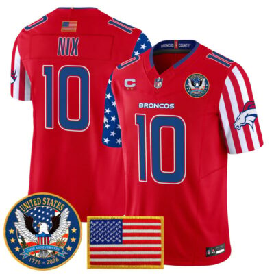 Denver Broncos "America250 Edition" Vapor Limited Jersey - Red / Bo Nix