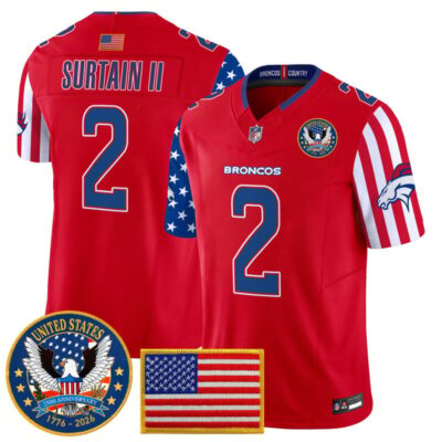 Denver Broncos "America250 Edition" Vapor Limited Jersey - Red / Patrick Surtain II