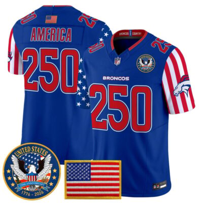 Denver Broncos "America250 Edition" Vapor Limited Jersey - Royal / #250 America