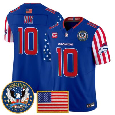 Denver Broncos "America250 Edition" Vapor Limited Jersey - Royal / Bo Nix