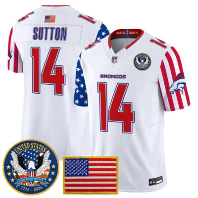 Denver Broncos "America250 Edition" Vapor Limited Jersey - White / Courtland Sutton