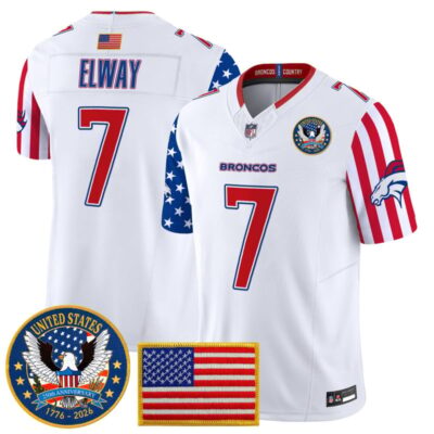 Denver Broncos "America250 Edition" Vapor Limited Jersey - White / John Elway