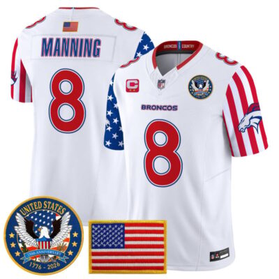 Denver Broncos "America250 Edition" Vapor Limited Jersey - White / Peyton Manning