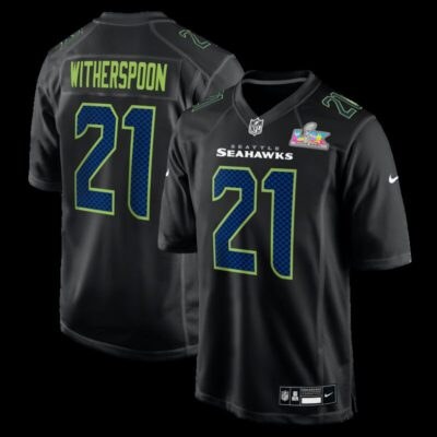 Devon Witherspoon Seattle Seahawks Super Bowl LX Patch Carbon Fashion Game Jersey - Black