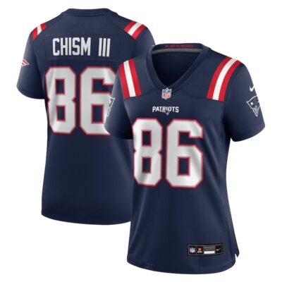 Efton Chism III New England Patriots Women's Team Game Jersey - Navy