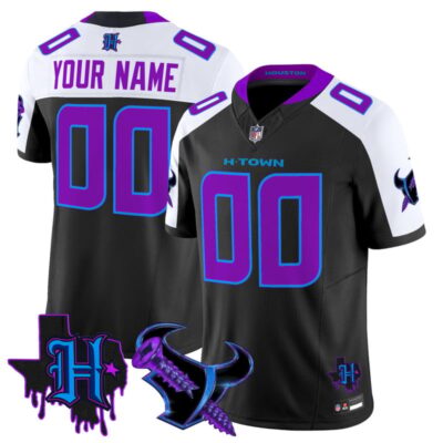 Houston Texans DJ Screw Vapor Limited Custom Stitched Jersey - Black Alternate