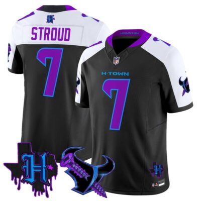 Houston Texans DJ Screw Vapor Limited Stitched Jersey - Black Alternate / C.J. Stroud