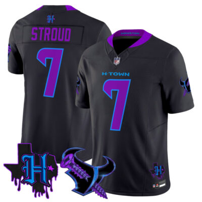 Houston Texans DJ Screw Vapor Limited Stitched Jersey - Navy / C.J. Stroud