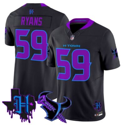 Houston Texans DJ Screw Vapor Limited Stitched Jersey - Navy / DeMeco Ryans