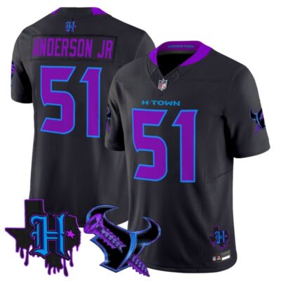 Houston Texans DJ Screw Vapor Limited Stitched Jersey - Navy / Will Anderson Jr.