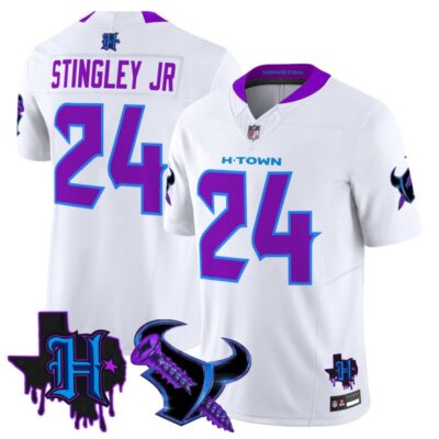 Houston Texans DJ Screw Vapor Limited Stitched Jersey - White / Derek Stingley Jr.
