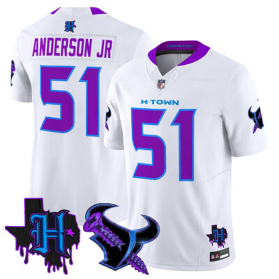 Houston Texans DJ Screw Vapor Limited Stitched Jersey - White / Will Anderson Jr.