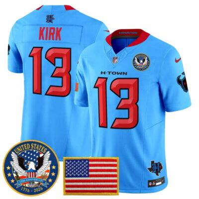Houston Texans "United States 250th Anniversary Patch" Vapor Limited Jersey - Blue / Christian Kirk