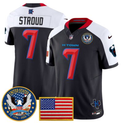 Houston Texans "United States 250th Anniversary Patch" Vapor Limited Jersey - Navy Alternate / C.J. Stroud