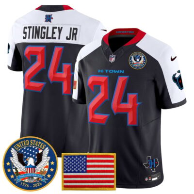 Houston Texans "United States 250th Anniversary Patch" Vapor Limited Jersey - Navy Alternate / Derek Stingley Jr.