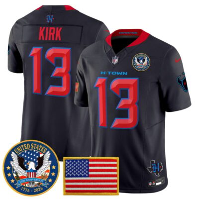 Houston Texans "United States 250th Anniversary Patch" Vapor Limited Jersey - Navy Limited / Christian Kirk