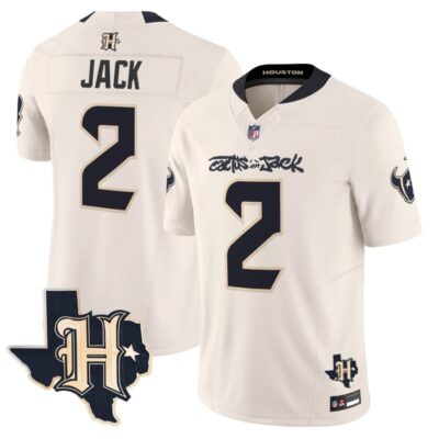 Houston Texans x Cactus Jack Vapor Limited Stitched Jersey - Cream / Travis Scott