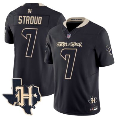 Houston Texans x Cactus Jack Vapor Limited Stitched Jersey - Navy / C.J. Stroud