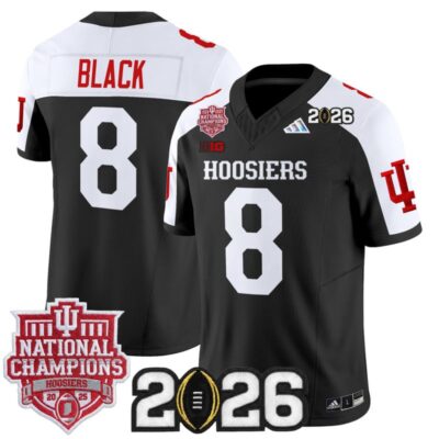 Indiana Hoosiers 2025 National Champions & 2026 CFP Final Patch Vapor Limited Jersey - Black Alternate / Kaelon Black