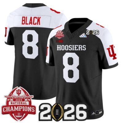 Indiana Hoosiers 2025 National Champions & 2026 CFP Final Patch Vapor Limited Jersey - Black Alternate / Kaelon Black