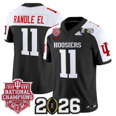 Indiana Hoosiers 2025 National Champions & 2026 CFP Final Patch Vapor Limited Jersey - Black Alternate / Randle El