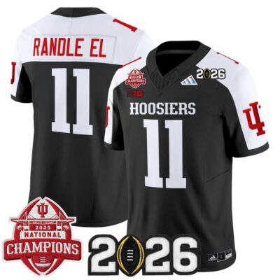 Indiana Hoosiers 2025 National Champions & 2026 CFP Final Patch Vapor Limited Jersey - Black Alternate / Randle El
