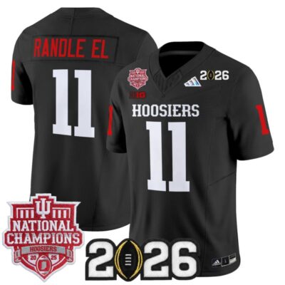 Indiana Hoosiers 2025 National Champions & 2026 CFP Final Patch Vapor Limited Jersey - Black / Randle El