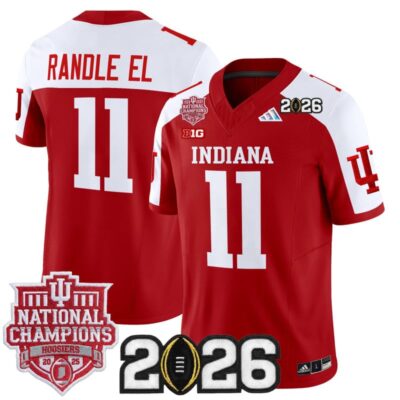 Indiana Hoosiers 2025 National Champions & 2026 CFP Final Patch Vapor Limited Jersey - Crimson Alternate / Randle El