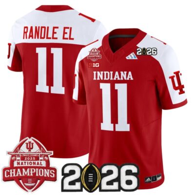 Indiana Hoosiers 2025 National Champions & 2026 CFP Final Patch Vapor Limited Jersey - Crimson Alternate / Randle El