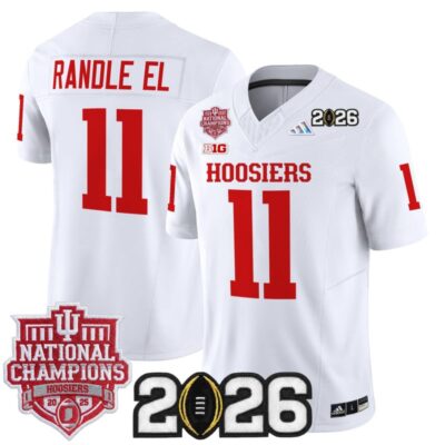 Indiana Hoosiers 2025 National Champions & 2026 CFP Final Patch Vapor Limited Jersey - White / Randle El