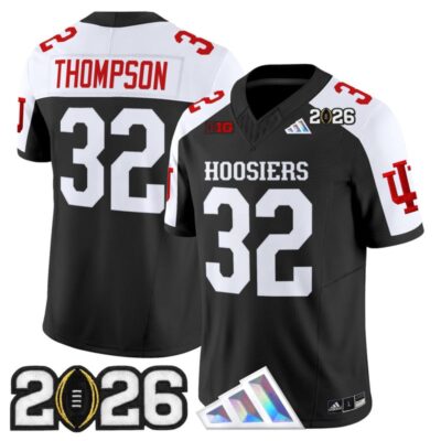 Indiana Hoosiers 2026 CFP Final Patch Vapor Limited Jersey - Black Alternate / Anthony Thompson