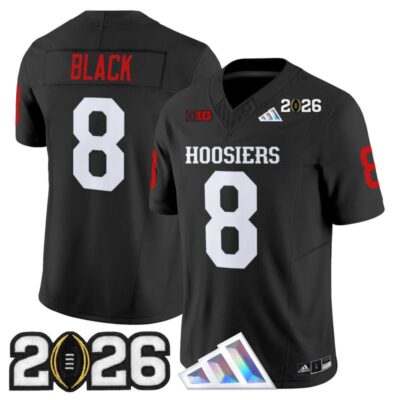 Indiana Hoosiers 2026 CFP Final Patch Vapor Limited Jersey - Black / Kaelon Black