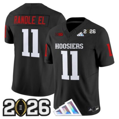 Indiana Hoosiers 2026 CFP Final Patch Vapor Limited Jersey - Black / Randle El