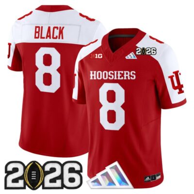 Indiana Hoosiers 2026 CFP Final Patch Vapor Limited Jersey - Crimson Alternate / Kaelon Black