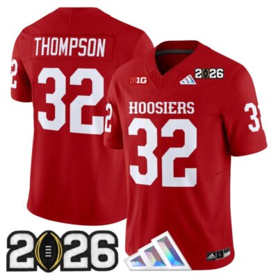 Indiana Hoosiers 2026 CFP Final Patch Vapor Limited Jersey - Crimson / Anthony Thompson