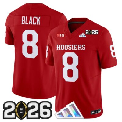 Indiana Hoosiers 2026 CFP Final Patch Vapor Limited Jersey - Crimson / Kaelon Black