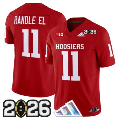 Indiana Hoosiers 2026 CFP Final Patch Vapor Limited Jersey - Crimson / Randle El