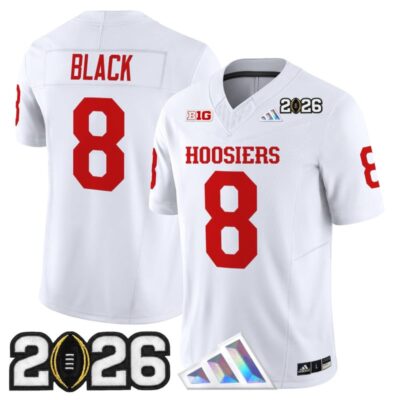 Indiana Hoosiers 2026 CFP Final Patch Vapor Limited Jersey - White / Kaelon Black
