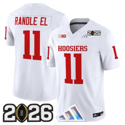 Indiana Hoosiers 2026 CFP Final Patch Vapor Limited Jersey - White / Randle El