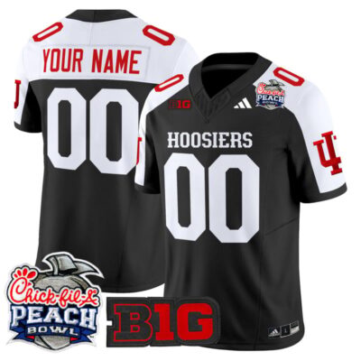 Indiana Hoosiers 2026 Peach Bowl Vapor Limited Custom Stitched Jersey - Black Alternate