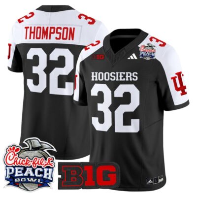 Indiana Hoosiers 2026 Peach Bowl Vapor Limited Stitched Jersey - Black Alternate / Anthony Thompson