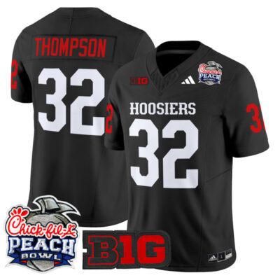 Indiana Hoosiers 2026 Peach Bowl Vapor Limited Stitched Jersey - Black / Anthony Thompson