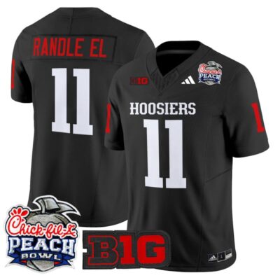 Indiana Hoosiers 2026 Peach Bowl Vapor Limited Stitched Jersey - Black / Randle El