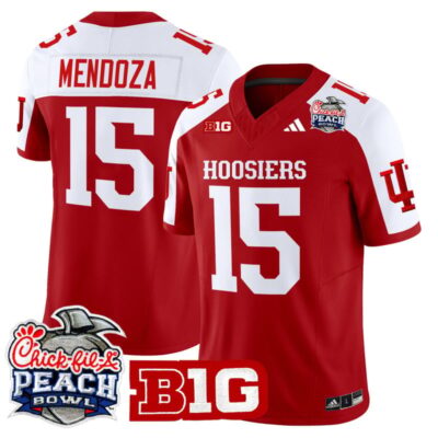Indiana Hoosiers 2026 Peach Bowl Vapor Limited Stitched Jersey - Crimson Alternate / Fernando Mendoza