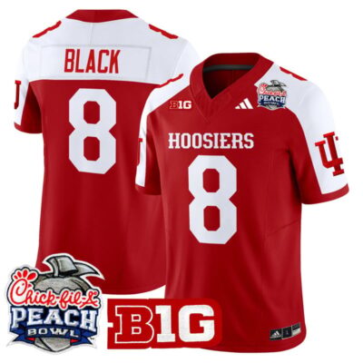 Indiana Hoosiers 2026 Peach Bowl Vapor Limited Stitched Jersey - Crimson Alternate / Kaelon Black