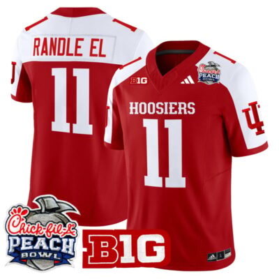 Indiana Hoosiers 2026 Peach Bowl Vapor Limited Stitched Jersey - Crimson Alternate / Randle El