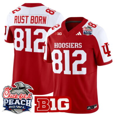 Indiana Hoosiers 2026 Peach Bowl Vapor Limited Stitched Jersey - Crimson Alternate / Rust Born 812