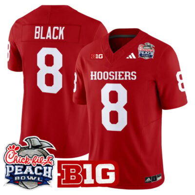 Indiana Hoosiers 2026 Peach Bowl Vapor Limited Stitched Jersey - Crimson / Kaelon Black
